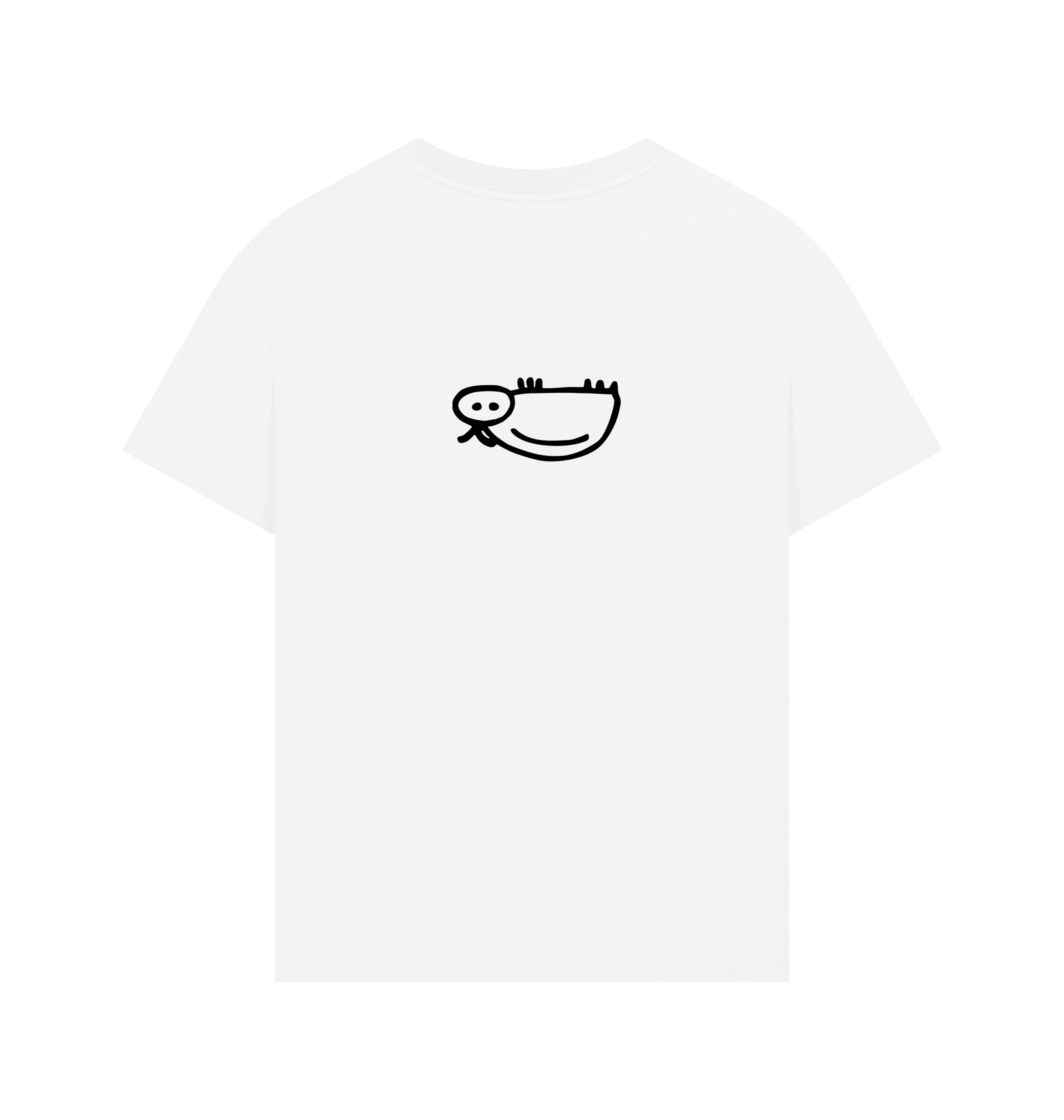 White Printed T-shirt Back