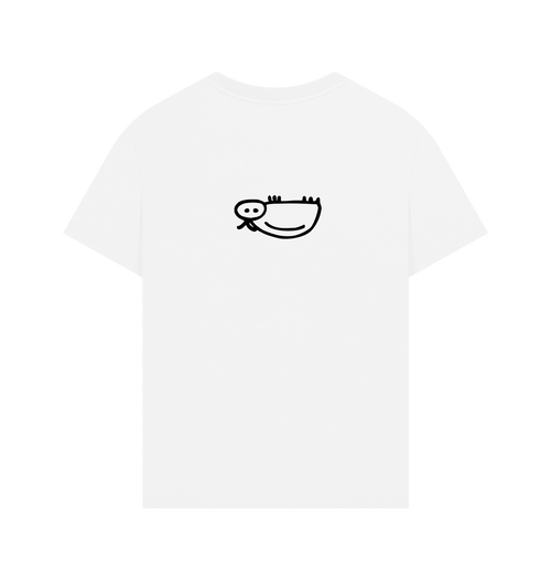 White Printed T-shirt Back