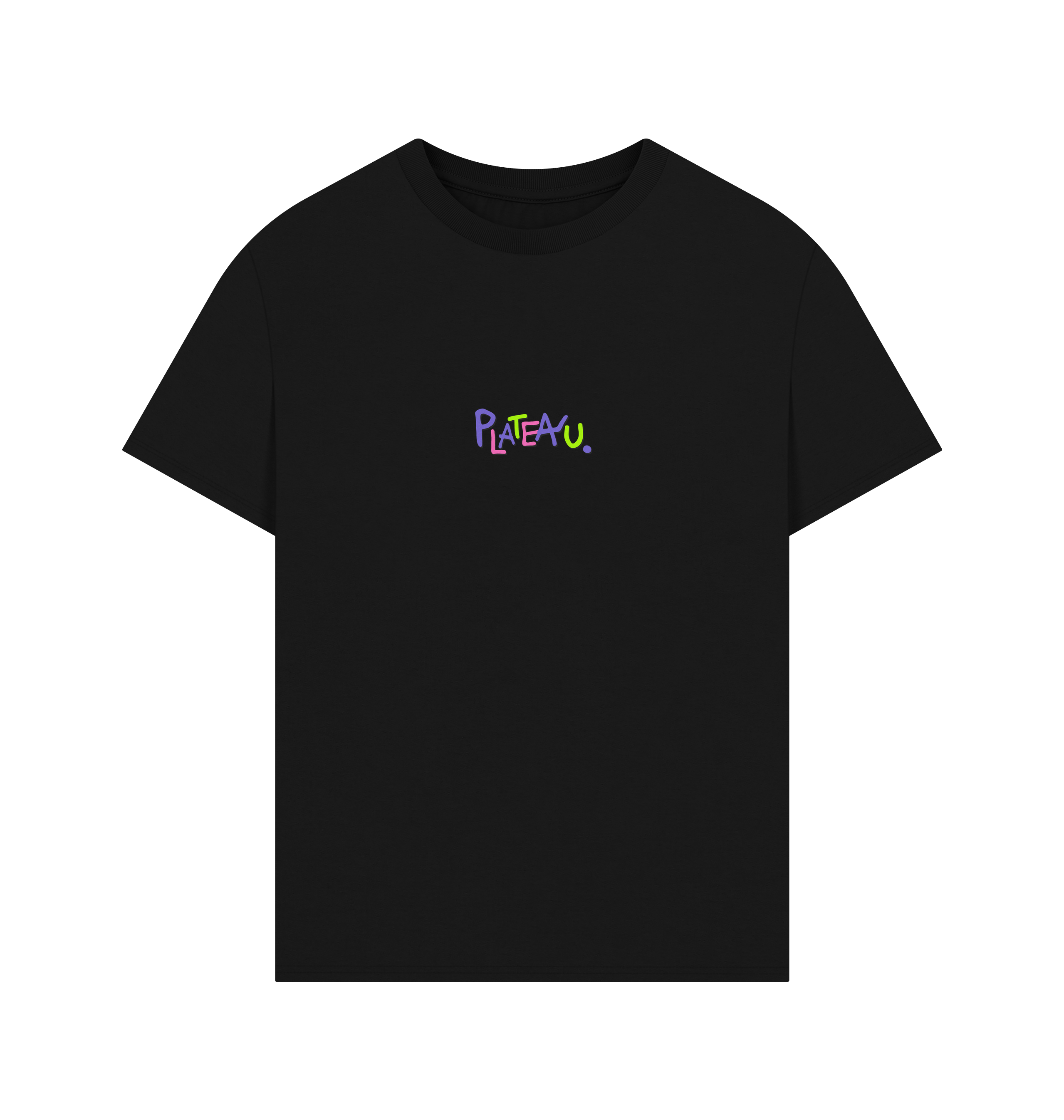 Black Printed T-shirt Front