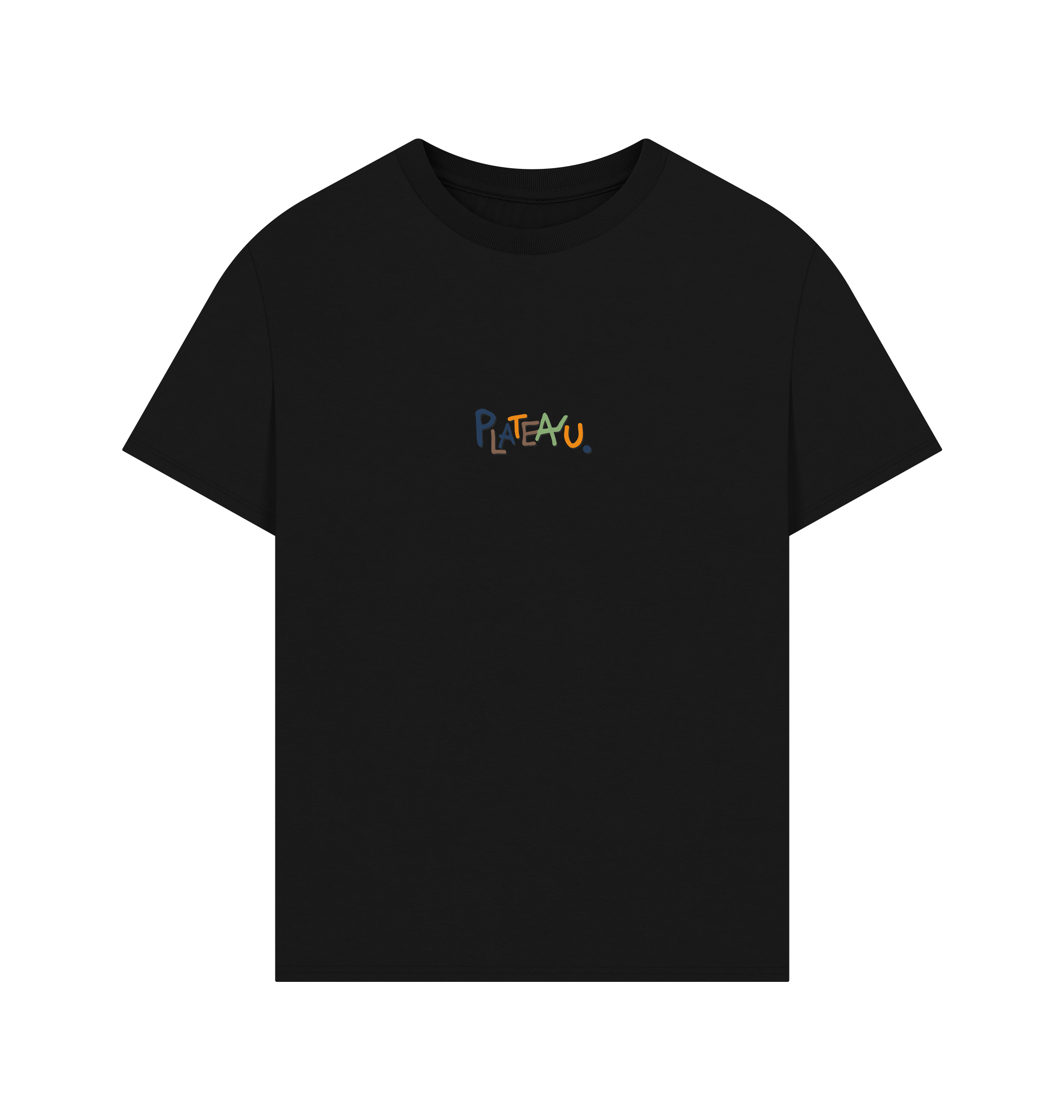 Black Printed T-shirt Front