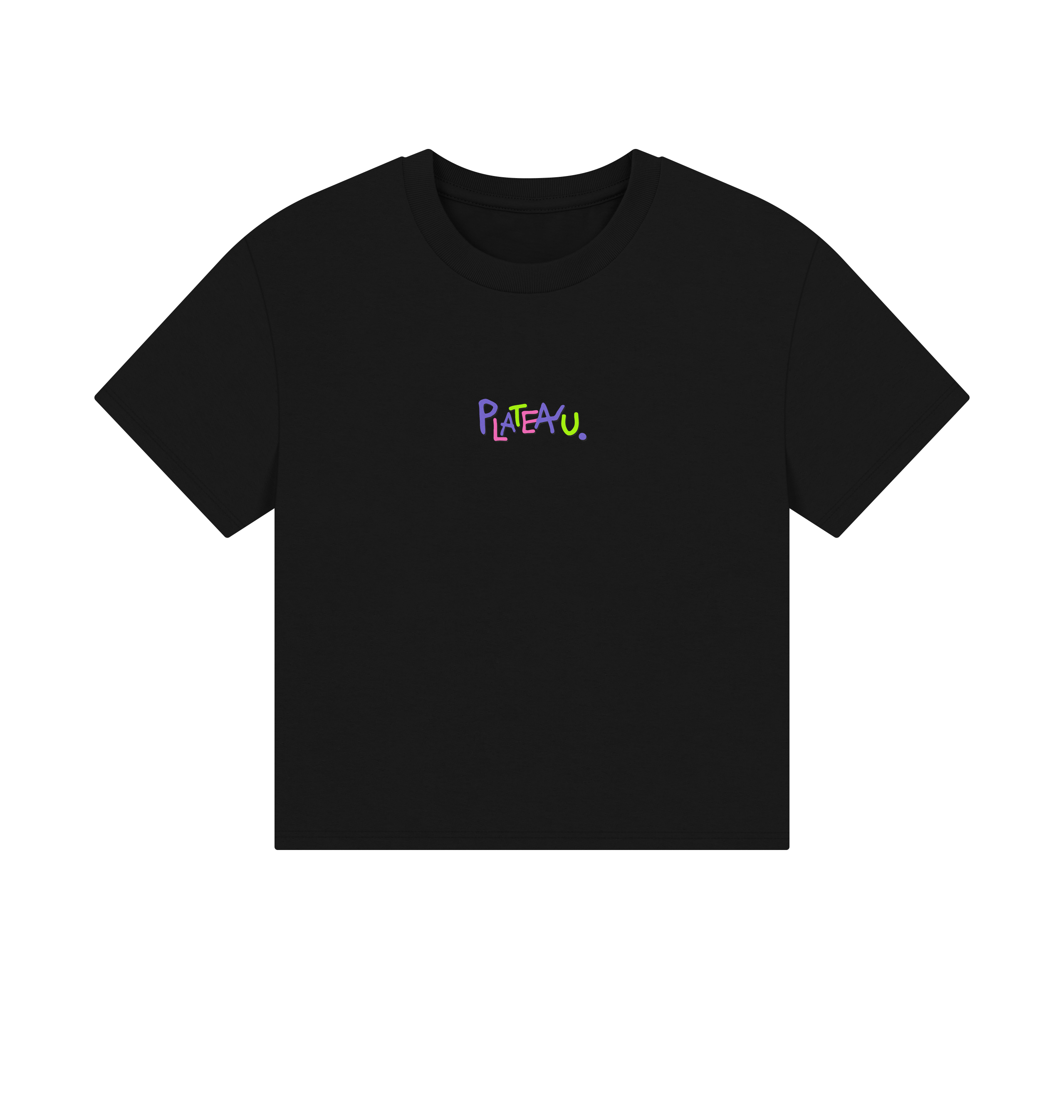 Black Printed T-shirt Front