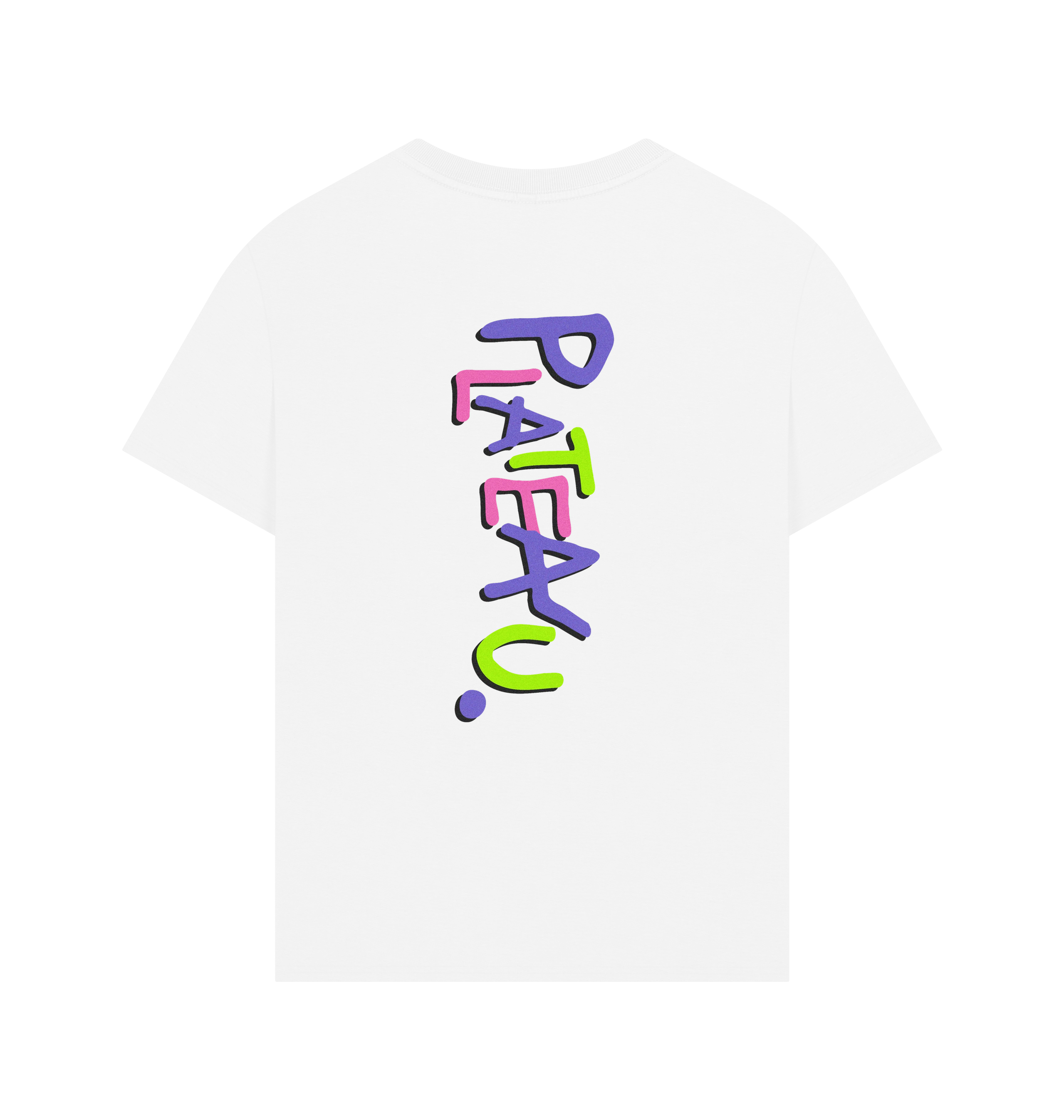 White Printed T-shirt Back